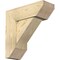 Ekena Millwork Traditional Slat Rough Sawn Bracket w/ Offset Brace, Douglas Fir, 8"W x 22"D x 22"H BKT0806X22X22TRA06RDF - alternate 1